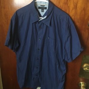 Tommy Hilfiger Blue Button-Down Dress Shirt